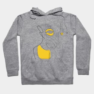 Bold Mustard Lip Hoodie